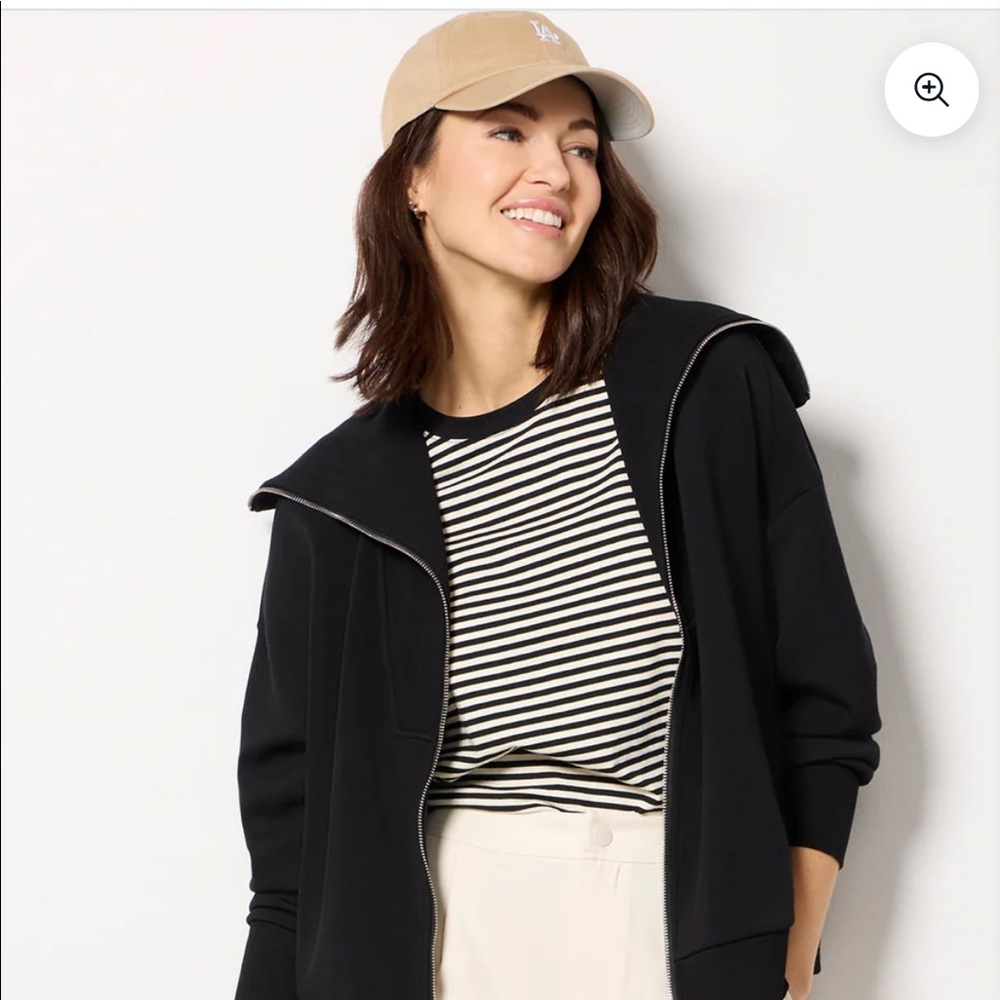 Varley zip up black sweatshirt